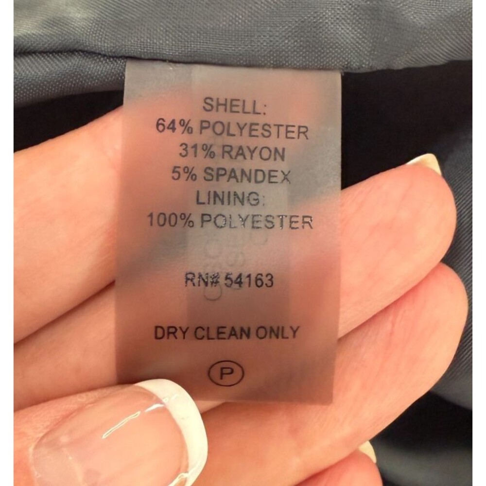 Calvin Klein Pencil Straight Skirt Gray Flat Front Zip Back Slit Office‎ Size 2 - Picture 13 of 13